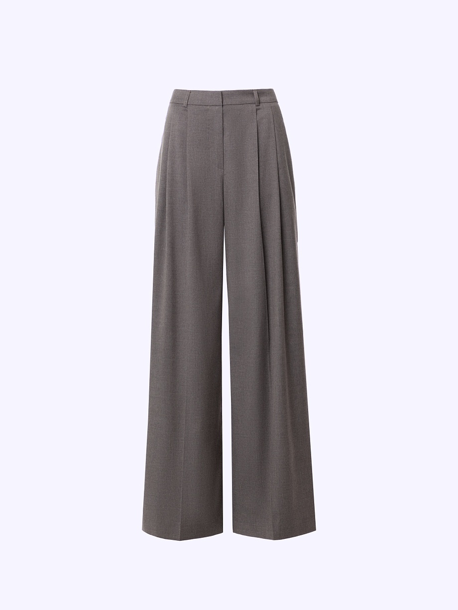 Брюки-палаццо из костюмной ткани