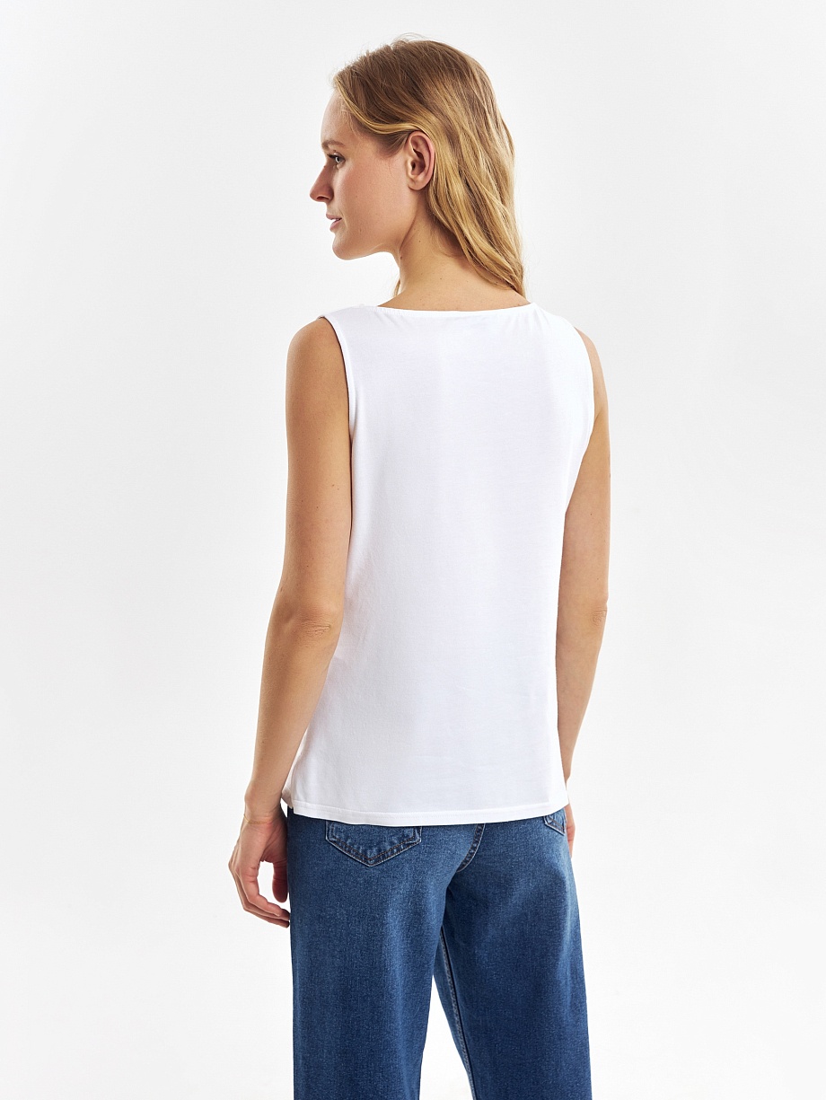 Топ из натуральных тканей с добавлением шёлка