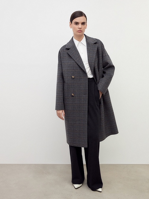 Шерстяное пальто с мембраной