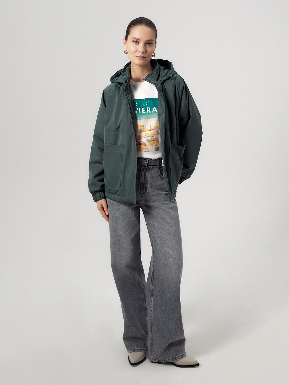 Непромокаемая куртка с мембраной и съёмным капюшоном