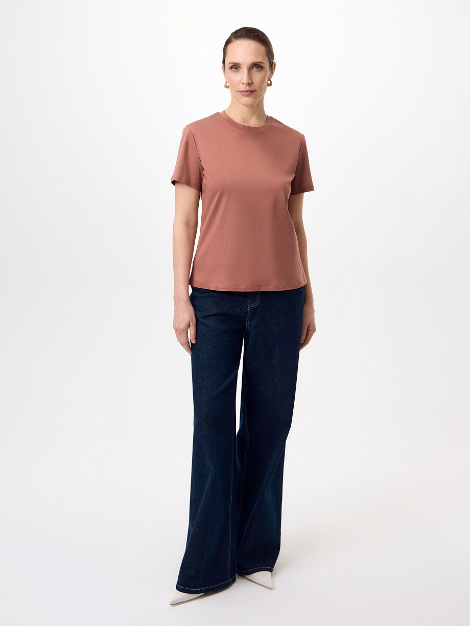 Футболка из 100% мерсеризированного хлопка