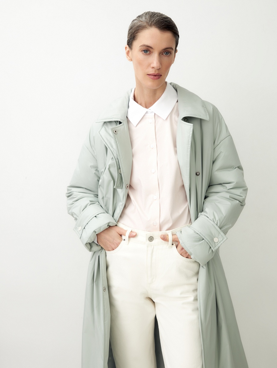 Пальто из плащёвой ткани с мембраной