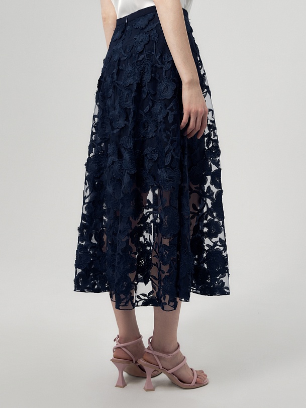 Юбка полусолнце из гипюра