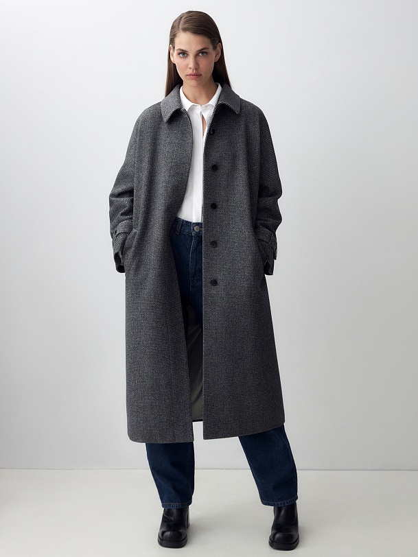 Шерстяное пальто с мембраной