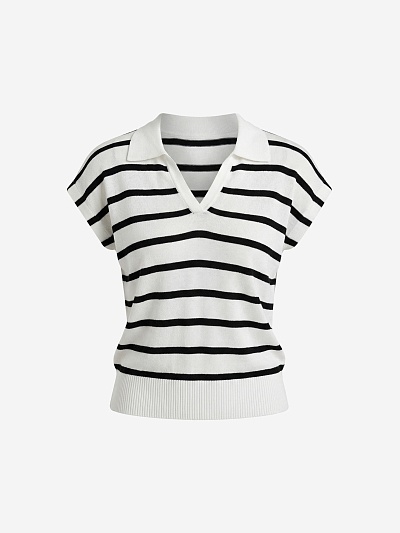 Джемпер-поло из вискозы и шелка POMPA