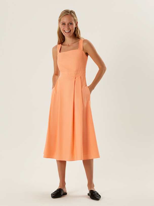 Летний сарафан из 100% хлопка с открытой спиной