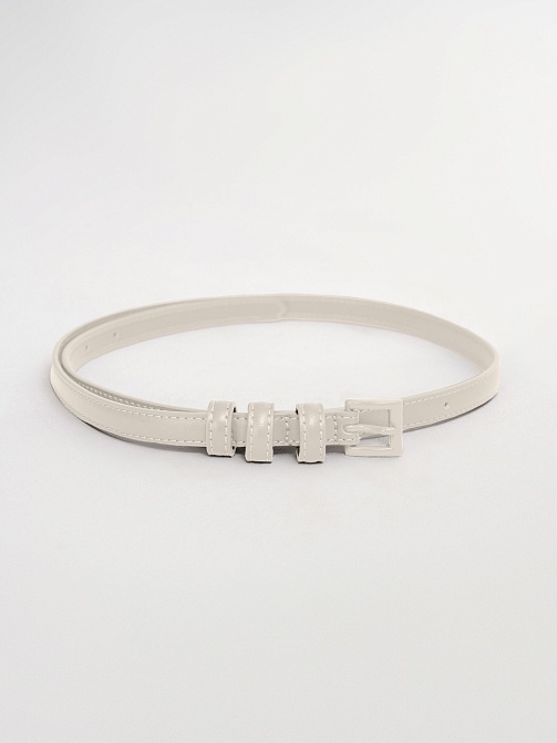 Тонкий ремень из натуральной кожи