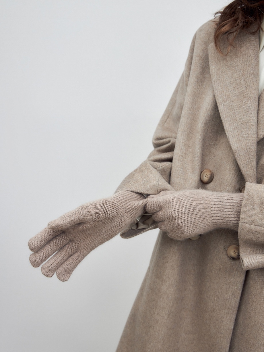 Перчатки вязаные с шерстью ангоры