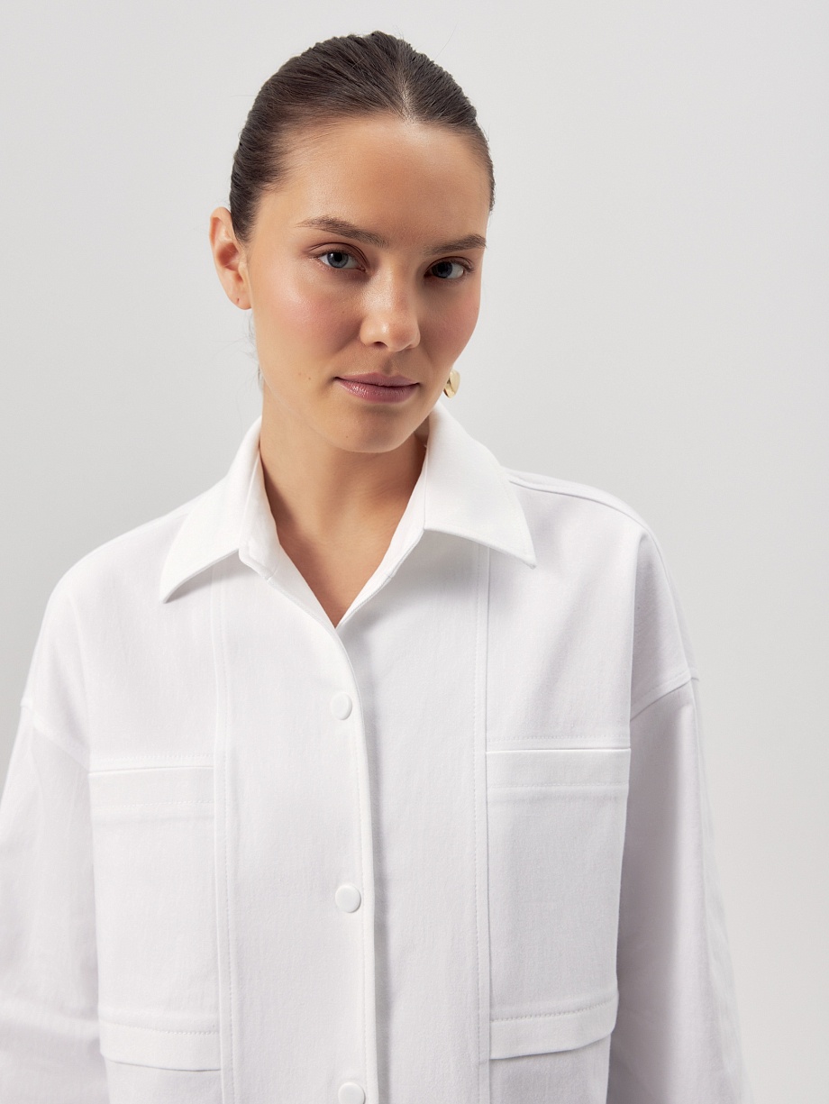 Прямой жакет из хлопка