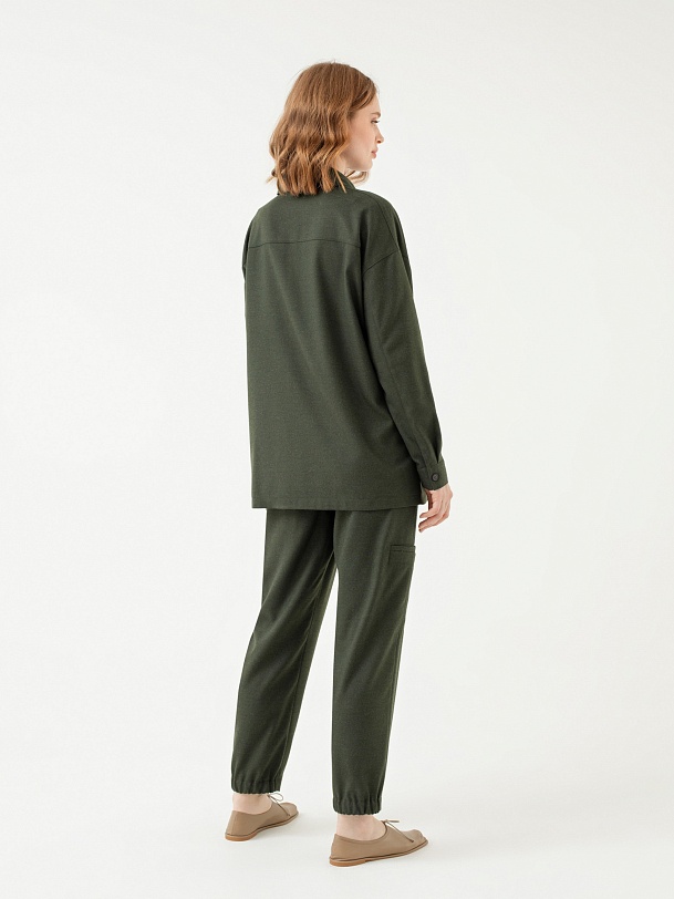 Жакет-рубашка с накладными карманами