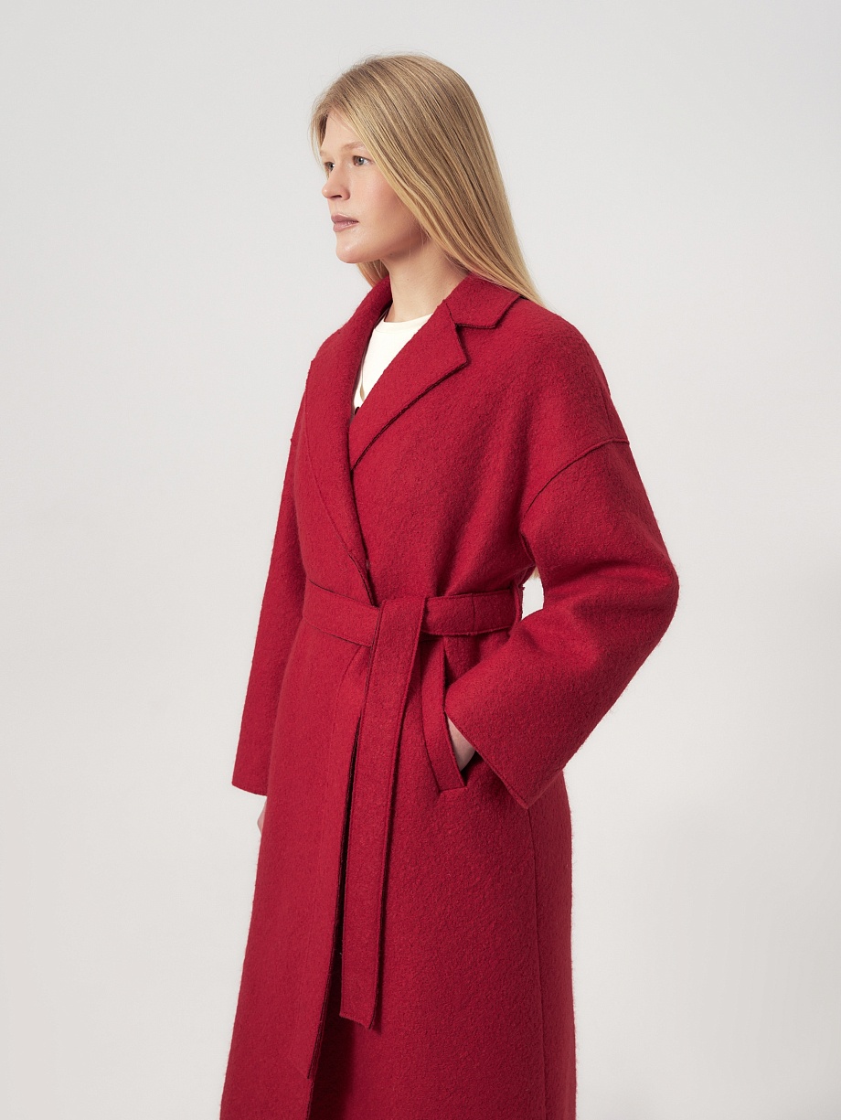 Демисезонное пальто из шерсти с мембраной