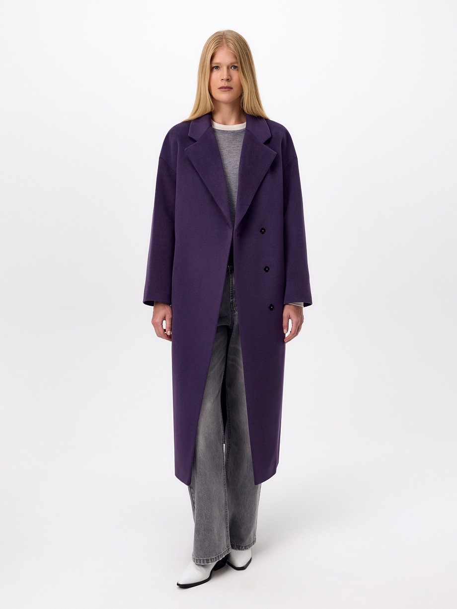 Пальто из шерсти с мембраной и утеплённой спинкой