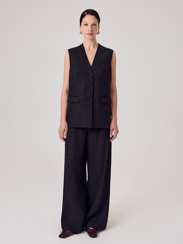 Жилет из 100% льна