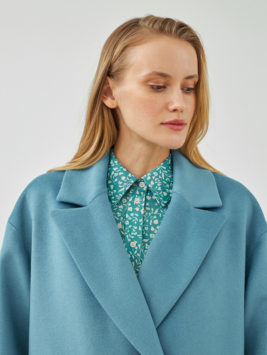 Шерстяное демисезонное пальто с мембраной