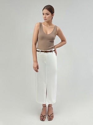 Прямая джинсовая юбка из 100% хлопка