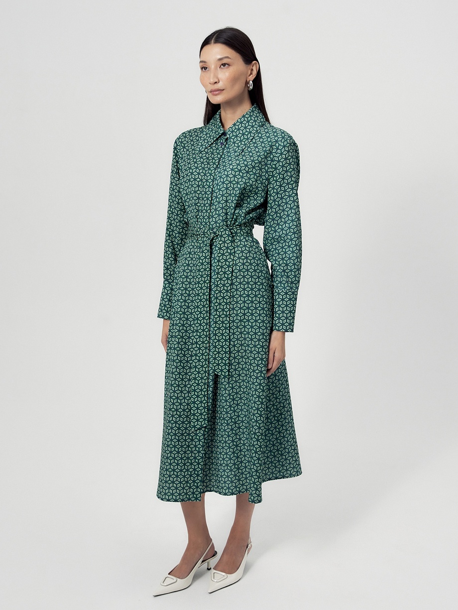 Платье-рубашка из 100% вискозы