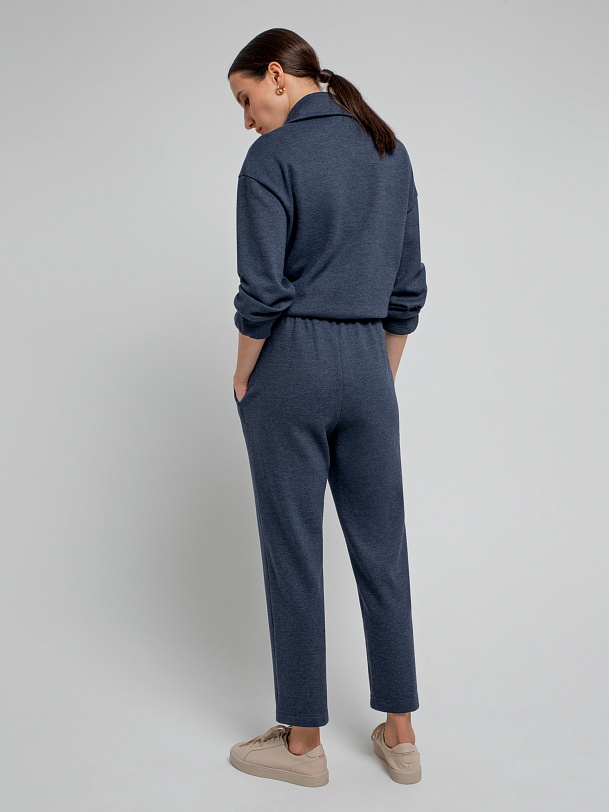 Свободная толстовка с воротником апаш на молнии