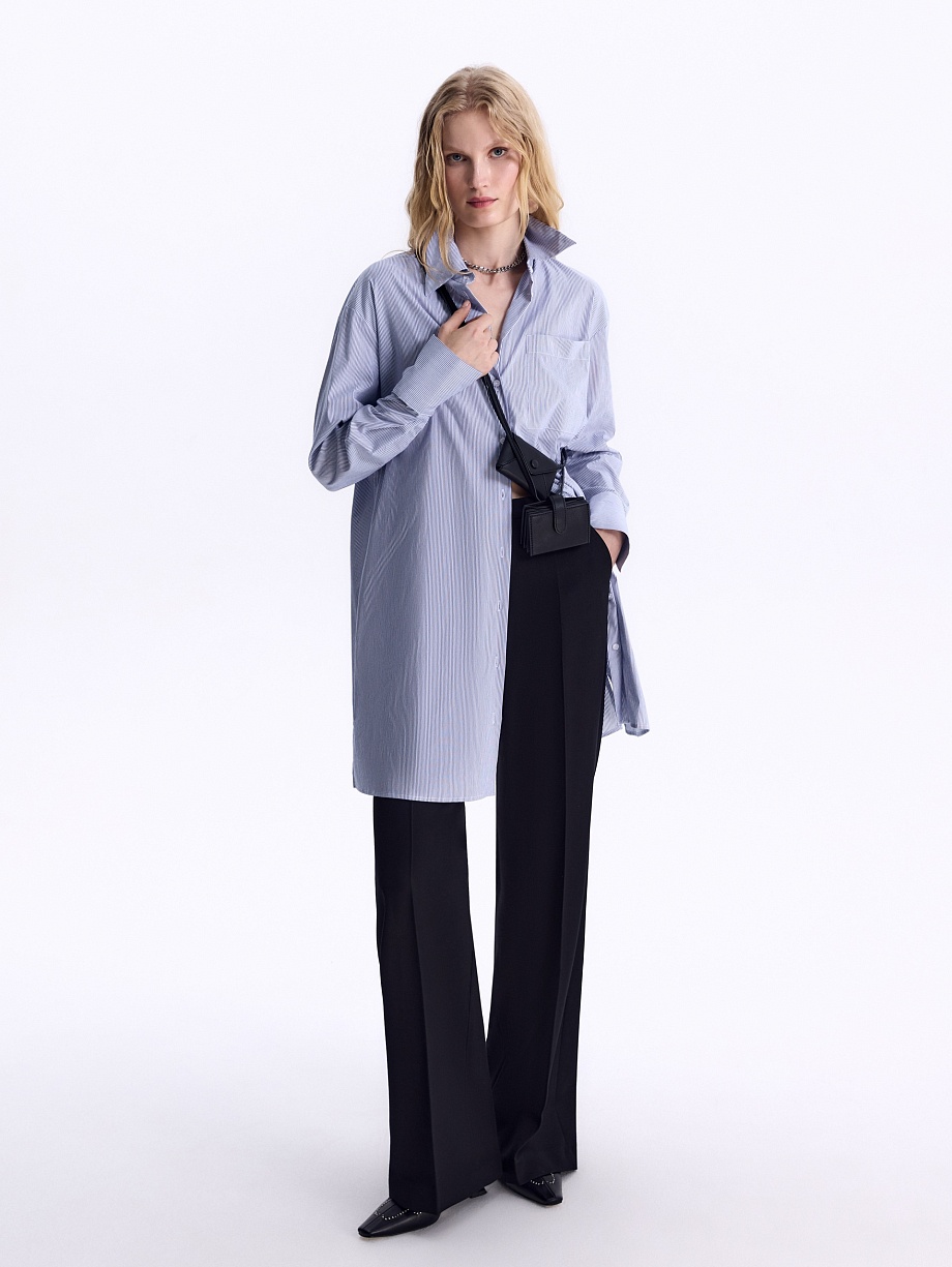 Платье-рубашка из хлопка