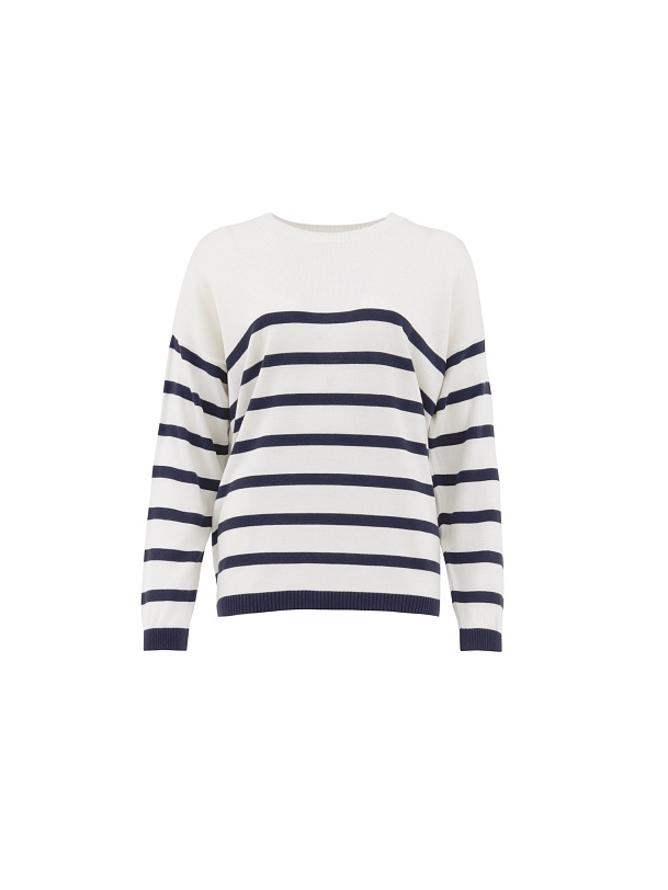 Джемпер свободный в бретонскую полоску