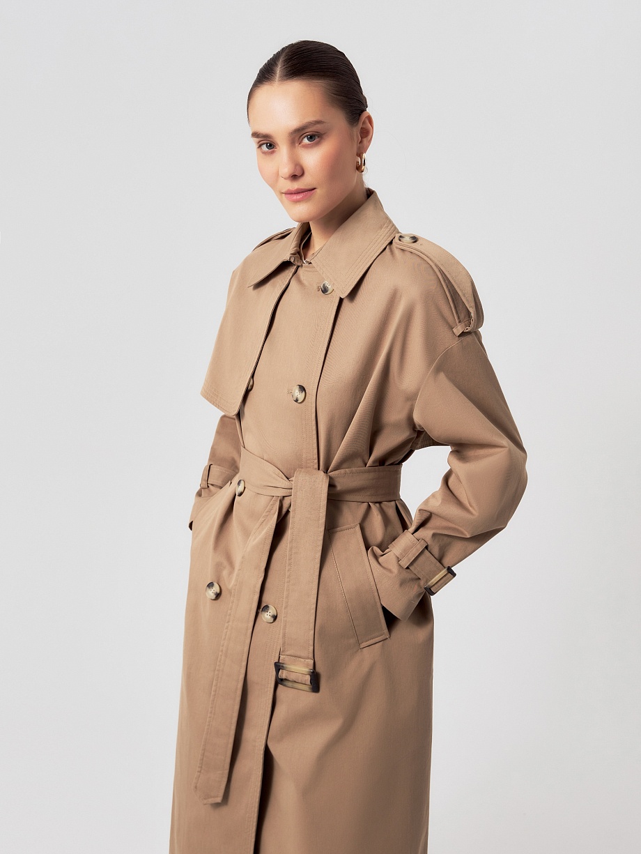Классический женский бежевый тренч
