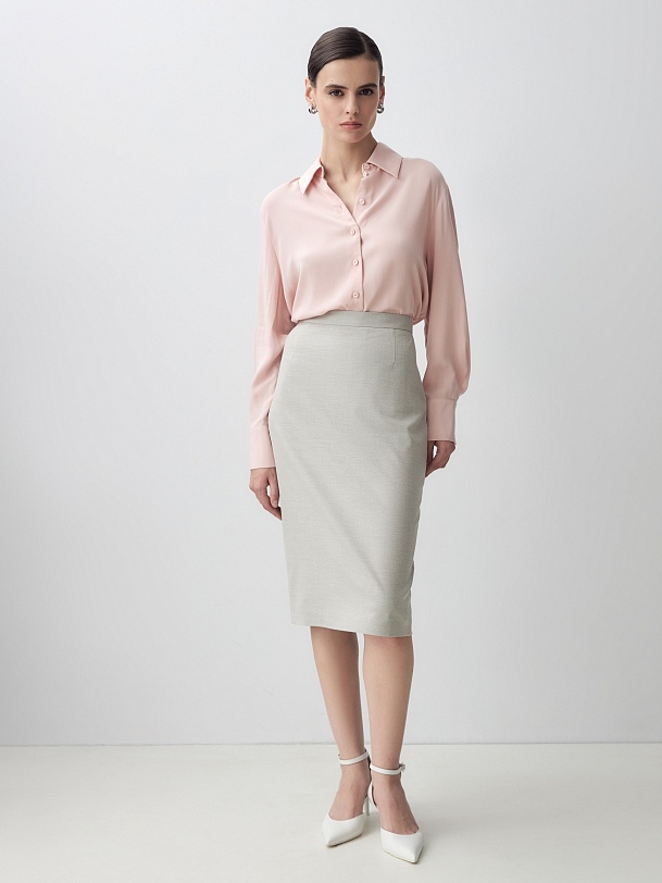 Юбка миди из костюмной ткани