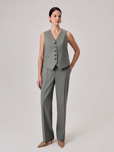 Брюки из натуральной ткани POMPA