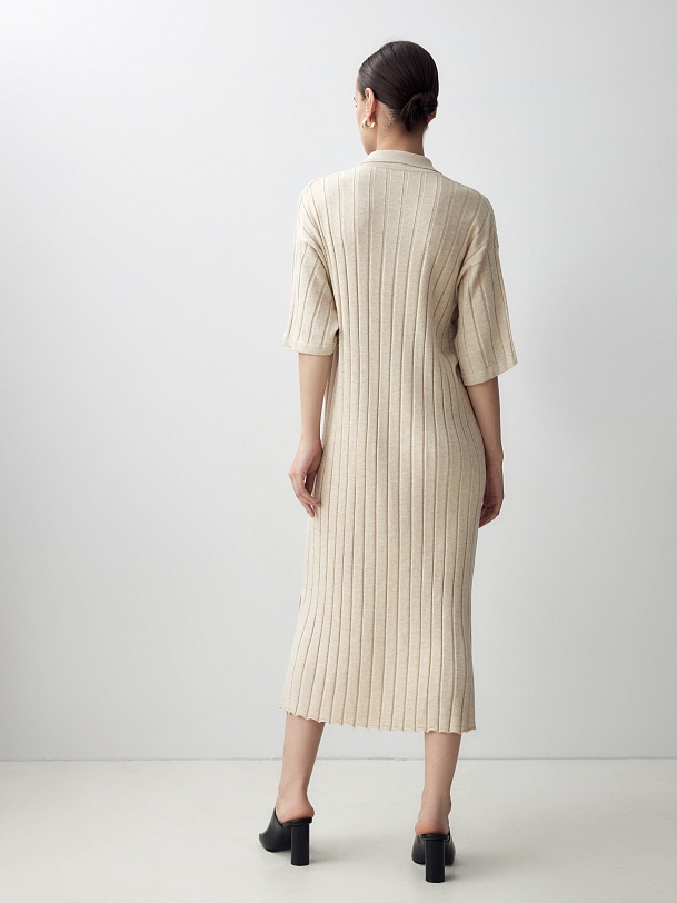 Платье-поло из вискозного трикотажа