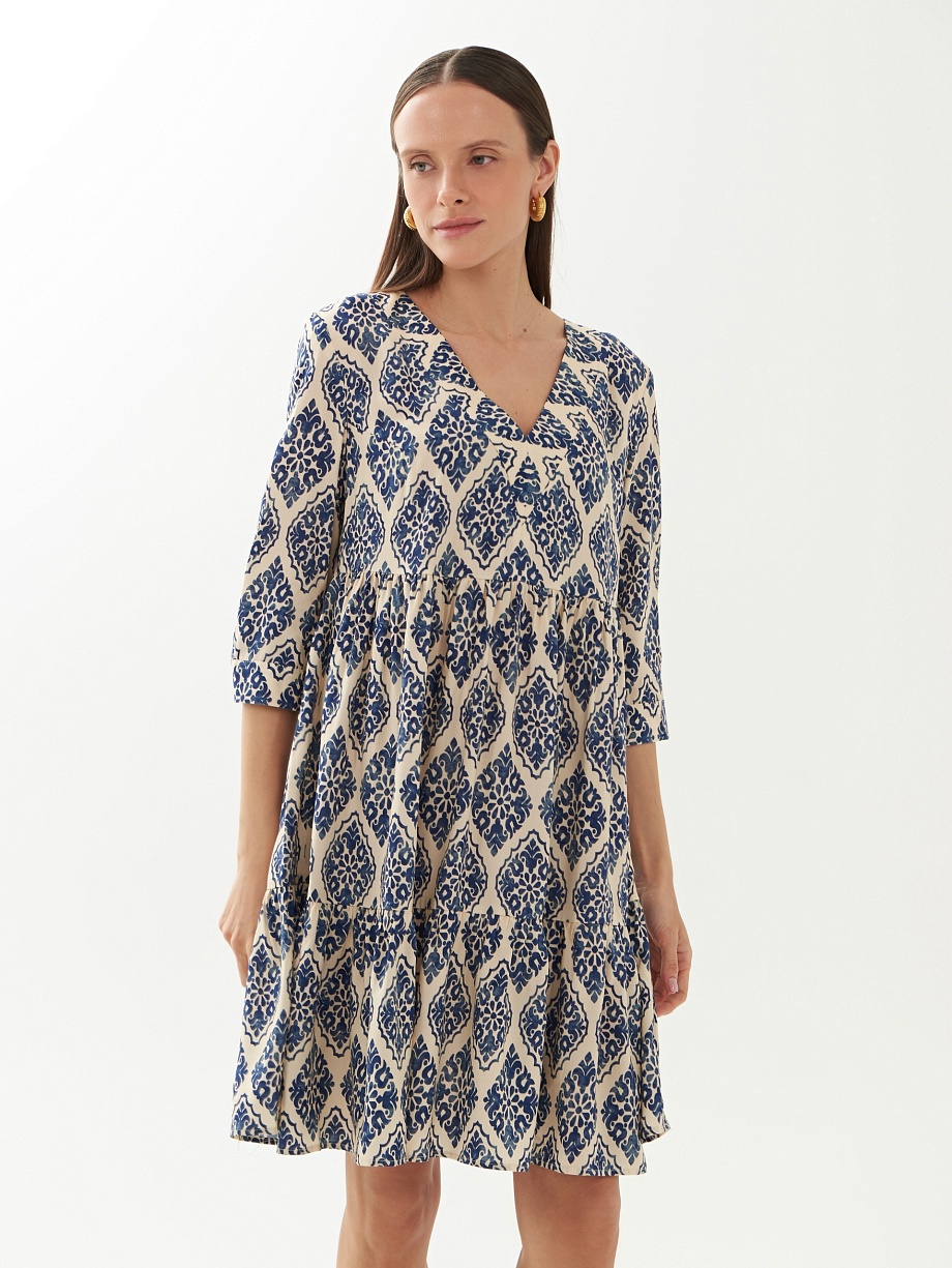 Свободное летнее платье из вискозы