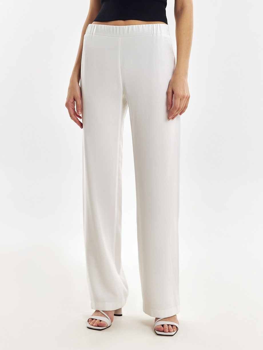 Летние прямые брюки из вискозы