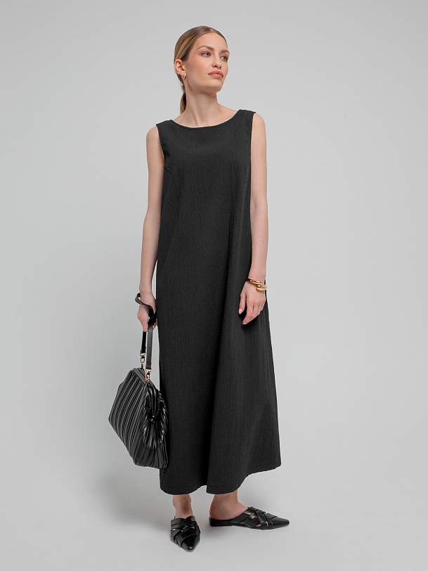 Хлопковое платье из фактурной ткани
