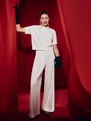 Брюки-палаццо из костюмной ткани с вискозой POMPA арт.2110491mc0803
