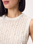 Жилет из вискозной пряжи с жемчужными бусинами POMPA арт.3231280kn2902