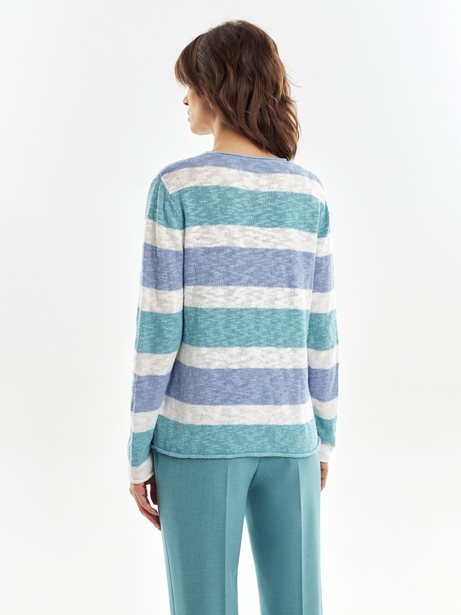 Джемпер из хлопка с эффектом гладкой пряжи