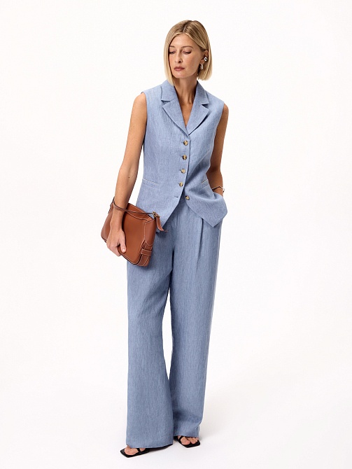 Брюки из премиального 100% льна 