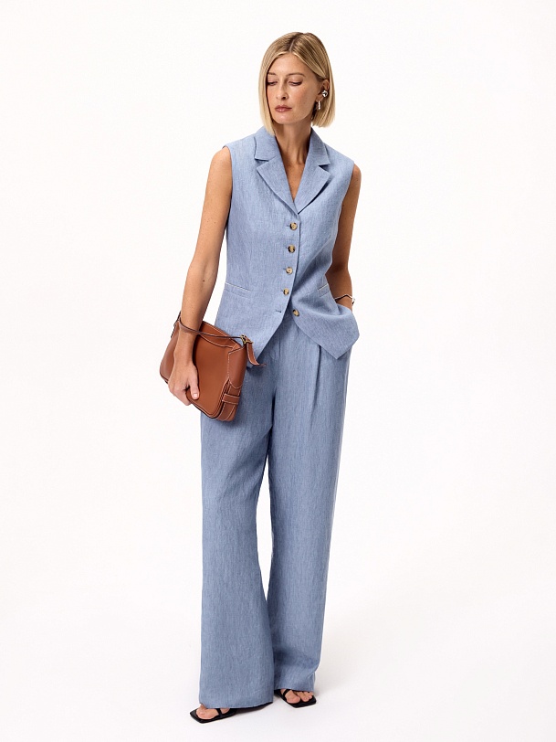 Брюки из премиального 100% льна 