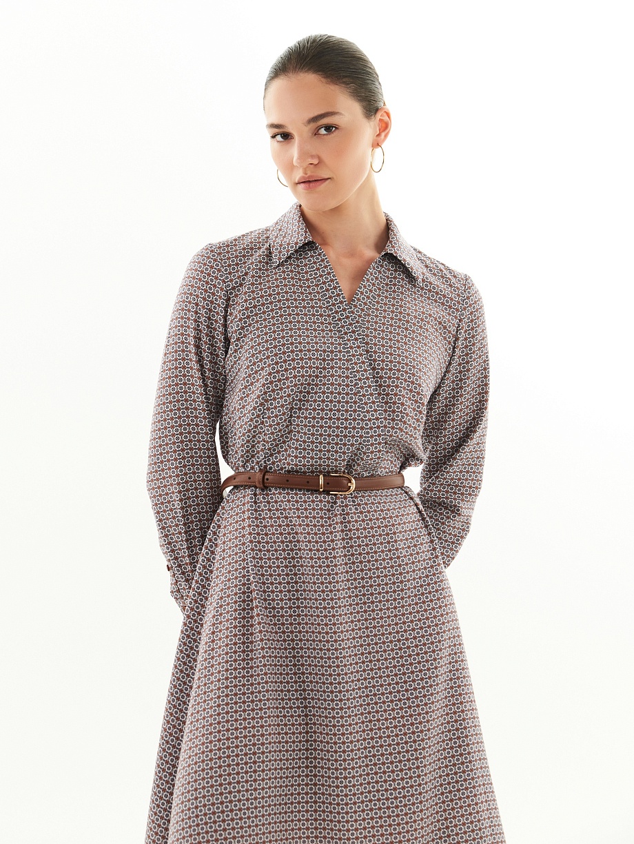 Платье полуприлегающего силуэта из 100% тенселя