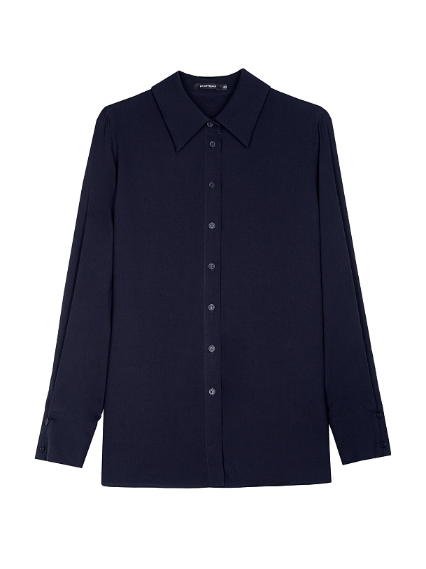 Прямая рубашка из вискозы