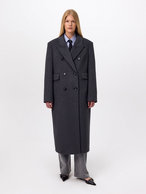 Пальто из премиальной шерсти с мембраной и съёмной подстёжкой POMPA арт.1016172p91192