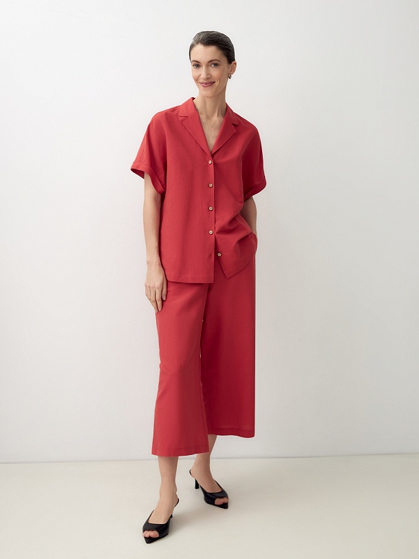 Летняя блуза из льна и хлопка