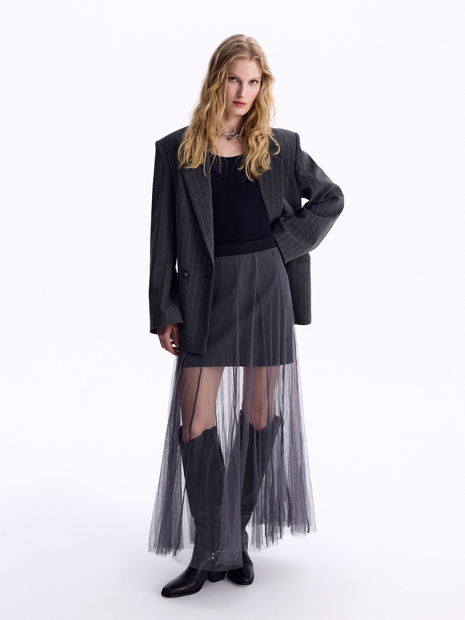 Жакет из костюмной ткани