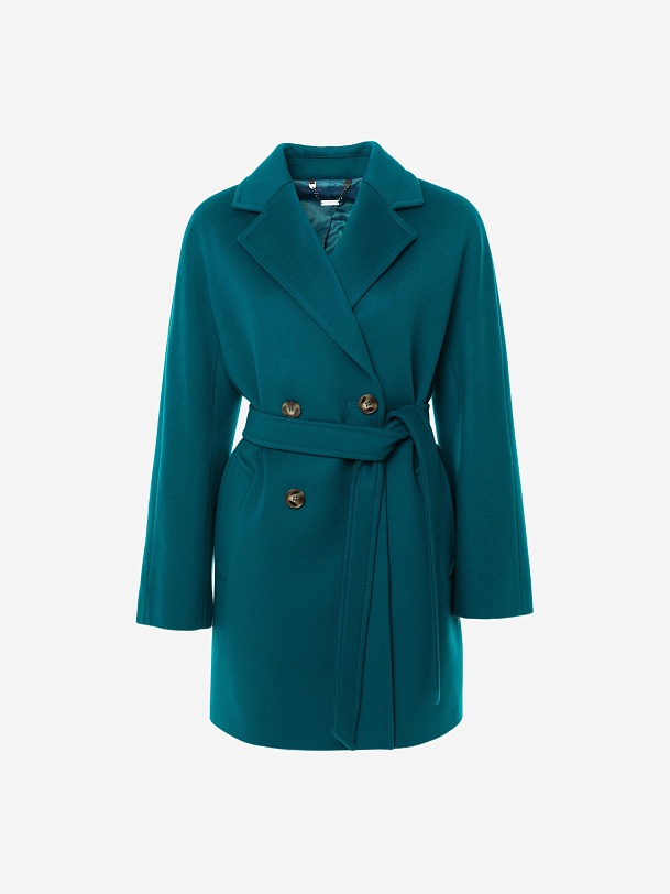 Укороченное пальто из шерсти с мембраной