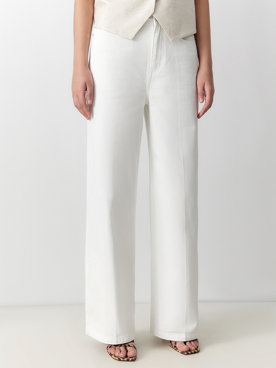 Широкие прямые джинсы из 100% хлопка 