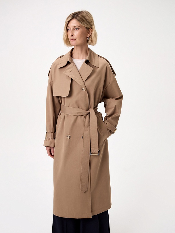 Классический женский бежевый тренч