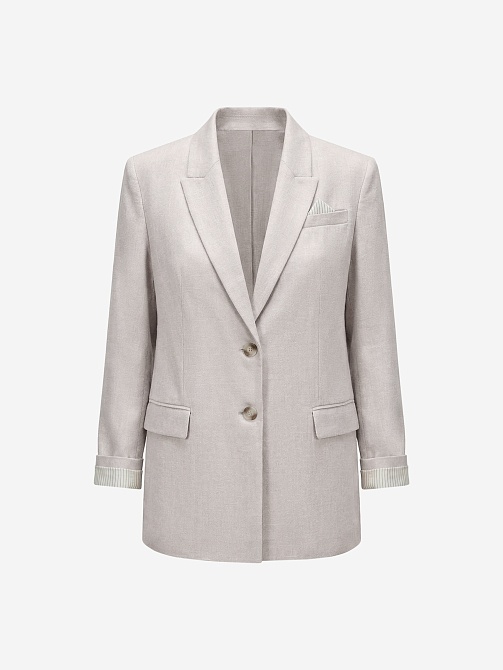 Жакет из хлопка и льна