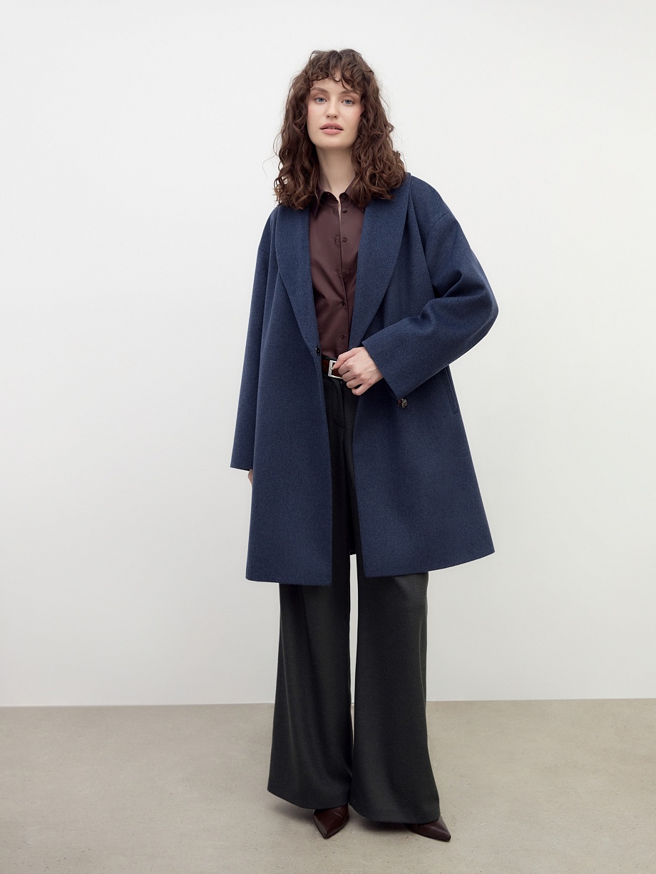 Шерстяное пальто с мембраной