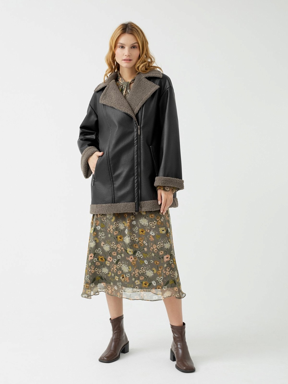 Дубленка-авиатор женская