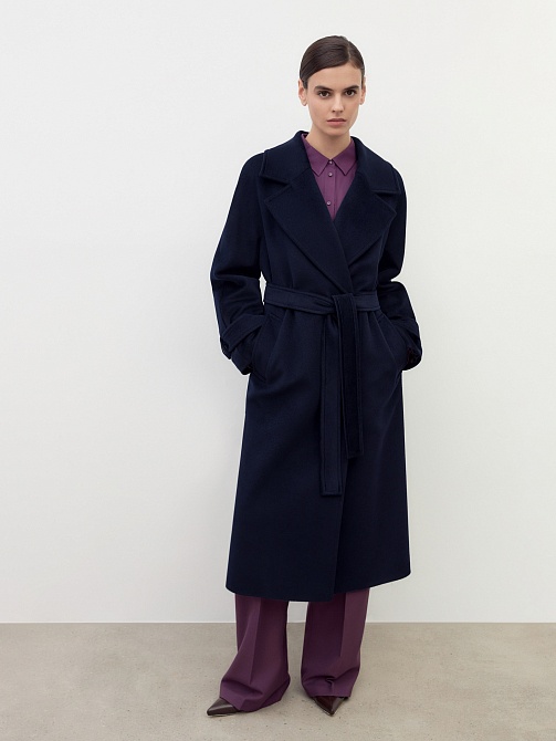 Шерстяное пальто с мембраной и утеплённой спинкой POMPA