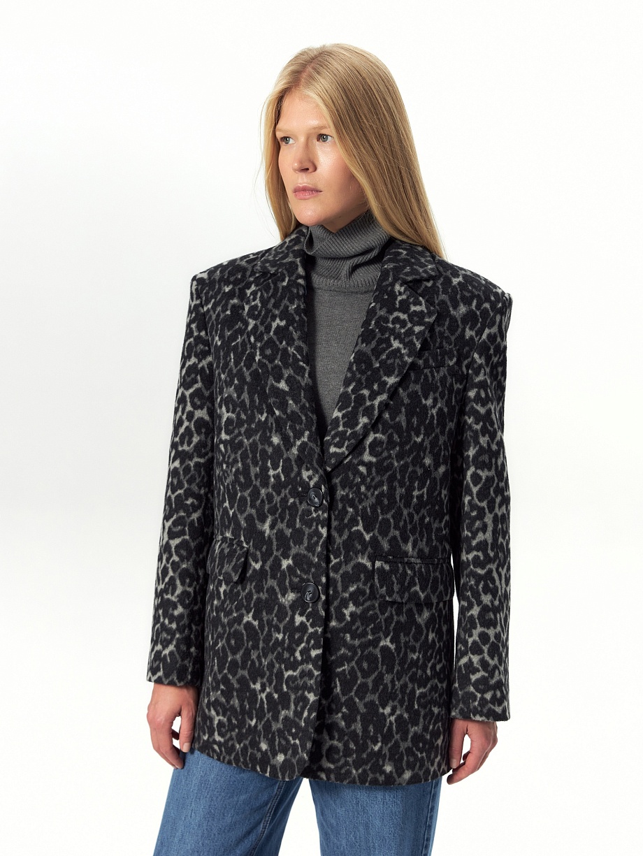 Пальто-жакет из шерсти с мембраной