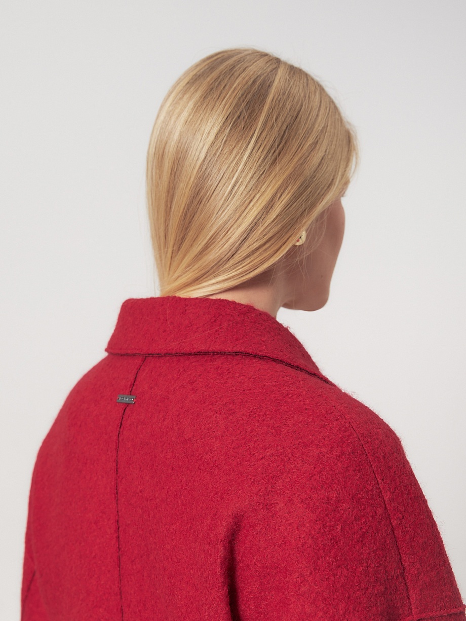 Демисезонное пальто из шерсти с мембраной