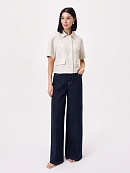 Укороченный жакет из твида с добавлением люрекса POMPA арт.3103160pr0890